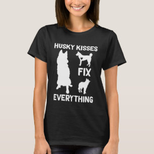Camiseta Besos Husky siberiano arreglan todo lo que Husky m