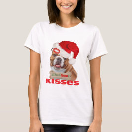 Camiseta Besos ingleses del bulldog para la ropa del