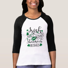 Camiseta Besos irlandeses y deseos de Shamrock