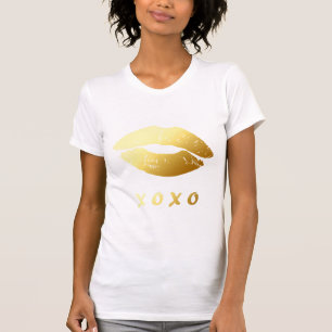 Camiseta Besos modernos de los abrazos de XOXO con los