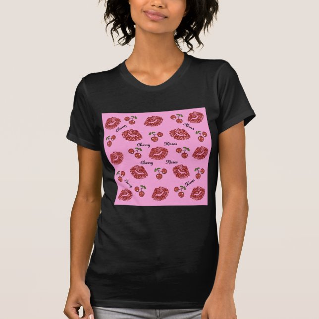 Camiseta Besos RAB de cerezo rocoso en rosa (Anverso)