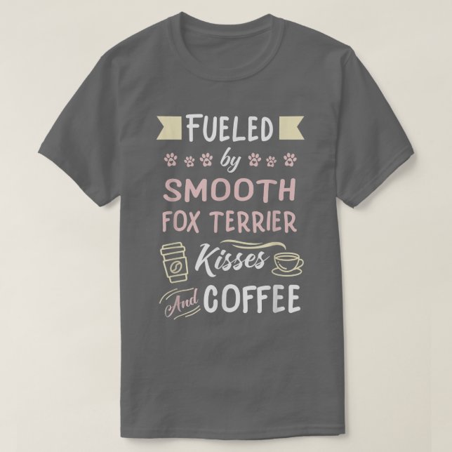 Camiseta Besos y café mucho más terribles (Diseño del anverso)