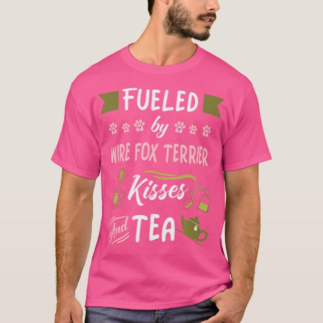 Camiseta Besos Y Té De Fox Terrier (Anverso)