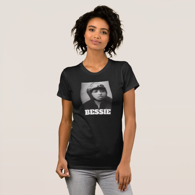 Camiseta Bessie Coleman - Pionero de aviación (Anverso completo)
