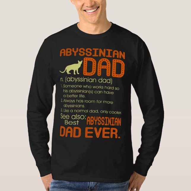 Camiseta Best Abyssinian Cat Dad Happy Father s Day (Anverso)
