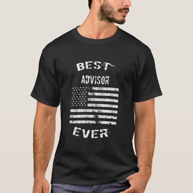 Camiseta Best Advisor Ever Us American Flag Mom Dad 4Th Jul (Anverso)