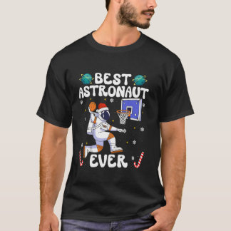 Camiseta Best Astronaut Ever Christmas Basketball Holiday C
