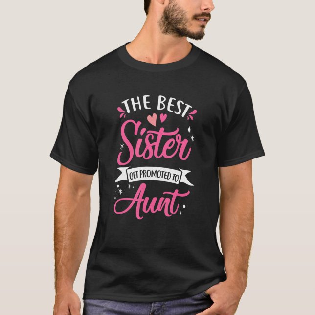 Camiseta Best Aunt Future Promoted To Aunt To Be Auntie Mot (Anverso)