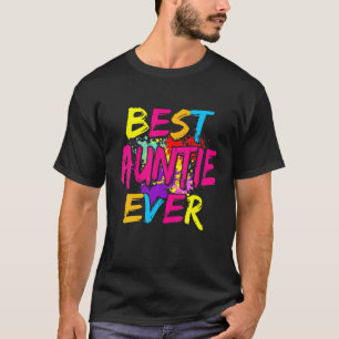 Camiseta Best Auntie Ever Matching Family Colorful Mothers