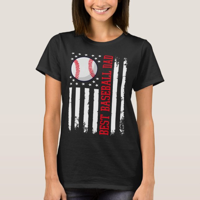 Camiseta Best Baseball Dad Baseball Daddy (Anverso)