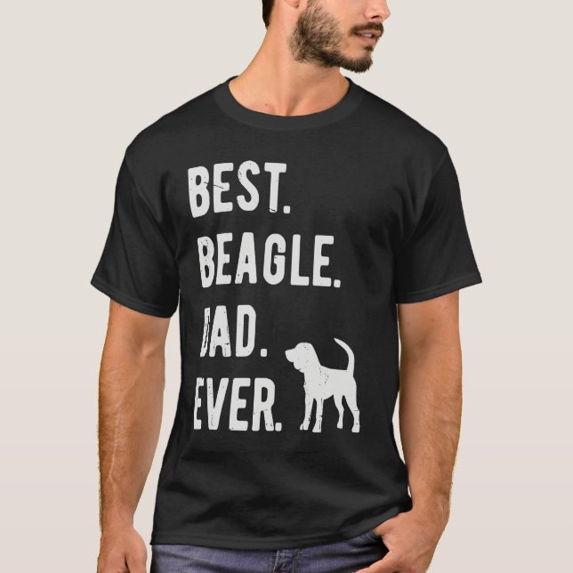 Camiseta Best Beagle Dad Ever  Mens Beagle Dog  Dad (Anverso)