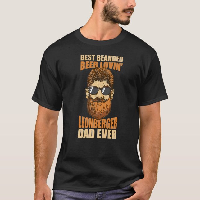 Camiseta Best Bearded Beer Lovin' Leonberger Dad Father's D (Anverso)