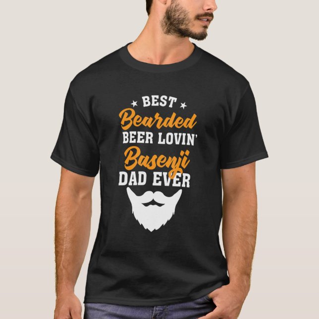 Camiseta Best Bearded Beer Lovin' Whippet Dad Dog Humor (Anverso)