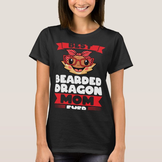 Camiseta best bearded dragon mom ever lizards (Anverso)