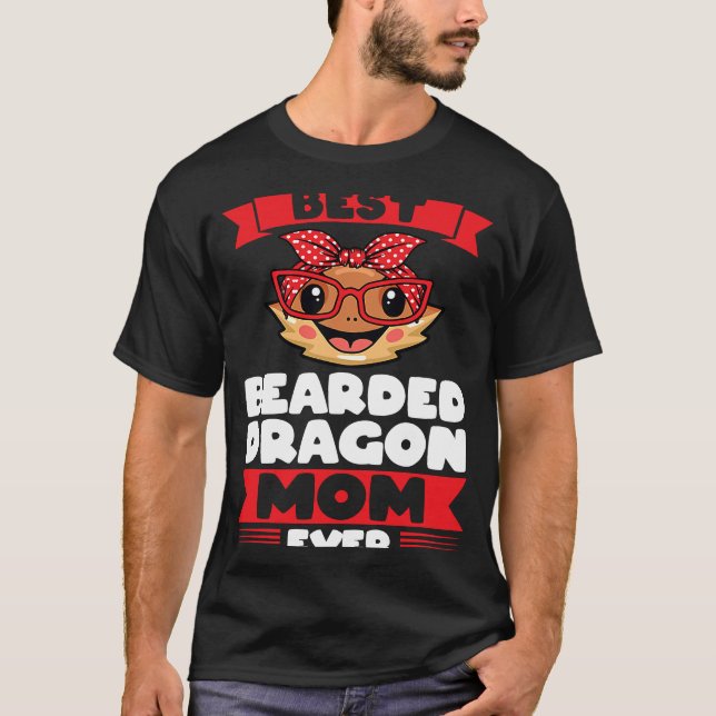 Camiseta best bearded dragon mom ever lizards (Anverso)