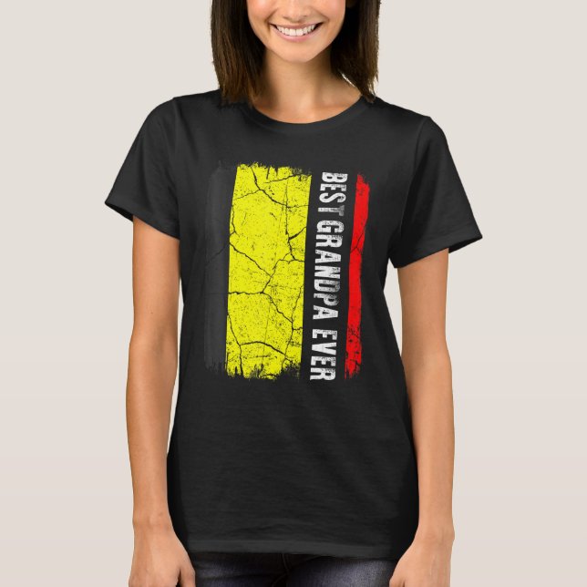 Camiseta Best Belgian Grandpa Ever Belgium Flag Father's Da (Anverso)