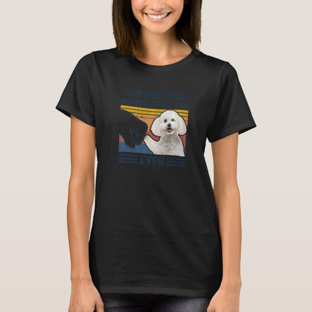 Camiseta Best Bichon Frise Dog Mom Ever Bump Fit Funny Dog  (Anverso)