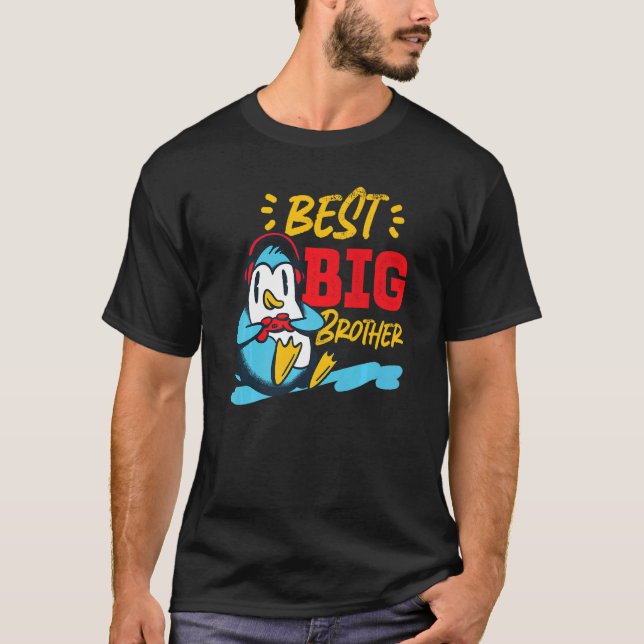 Camiseta Best Big Brother Gaming Penguin  (Anverso)