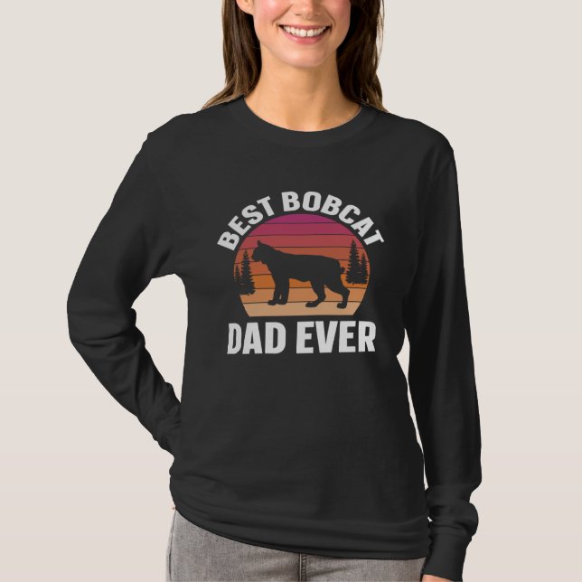 Camiseta Best Bobcat Dad Retro Animal (Anverso)