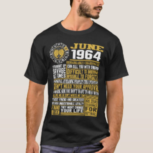 Camiseta Best Born June 1964 Gemini Zodidiac signs 57th bir