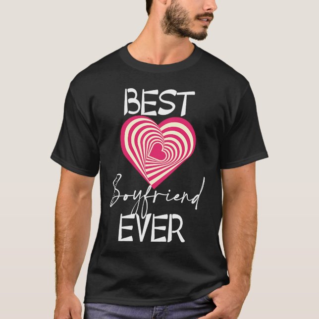 Camiseta Best Boyfriend Ever Matching Couple Valentines ON  (Anverso)