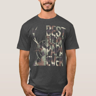 Camiseta Best Buckin Papa Ever Funny Deer Hunter Cool Hunti