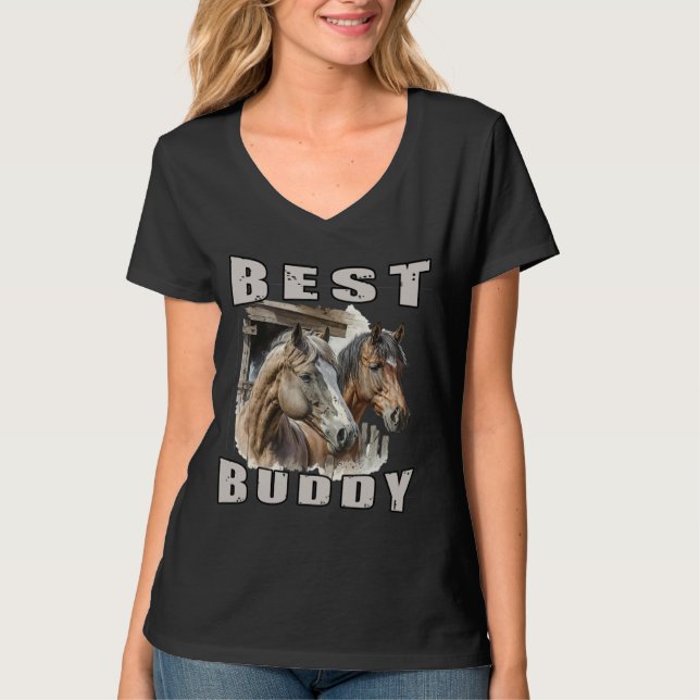 Camiseta Best Buddy Pferdeliebhaber Geschenkidee Pferde (Anverso)