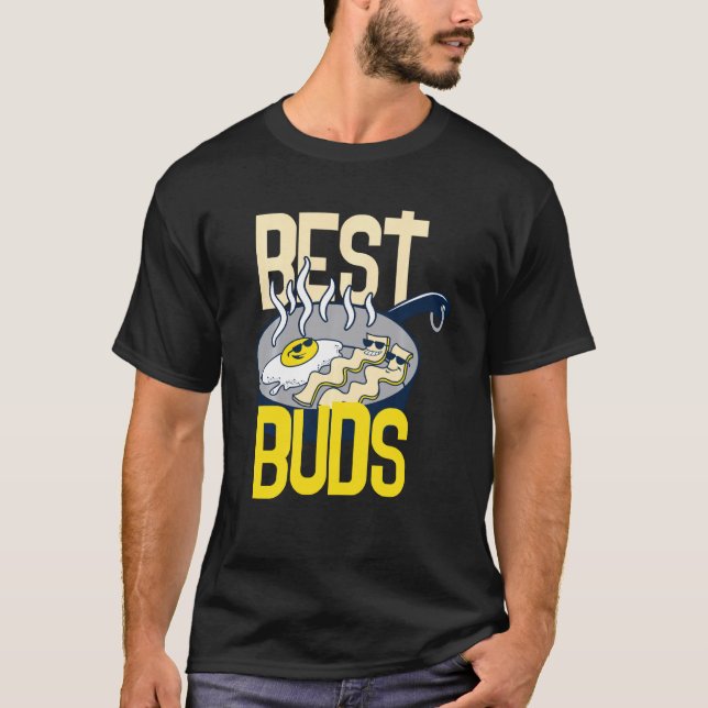 Camiseta Best Buds Funny Bacon Y Eggs American Breakfast (Anverso)