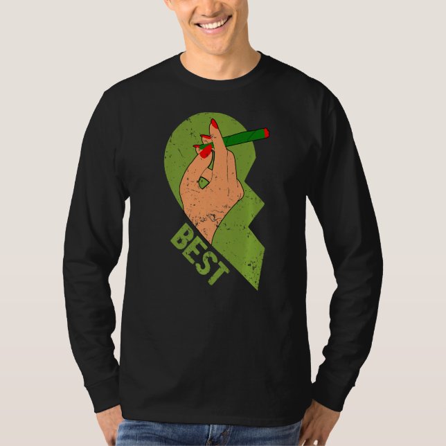 Camiseta Best Buds Weed Funny Joint Stoner Friends Parejas (Anverso)