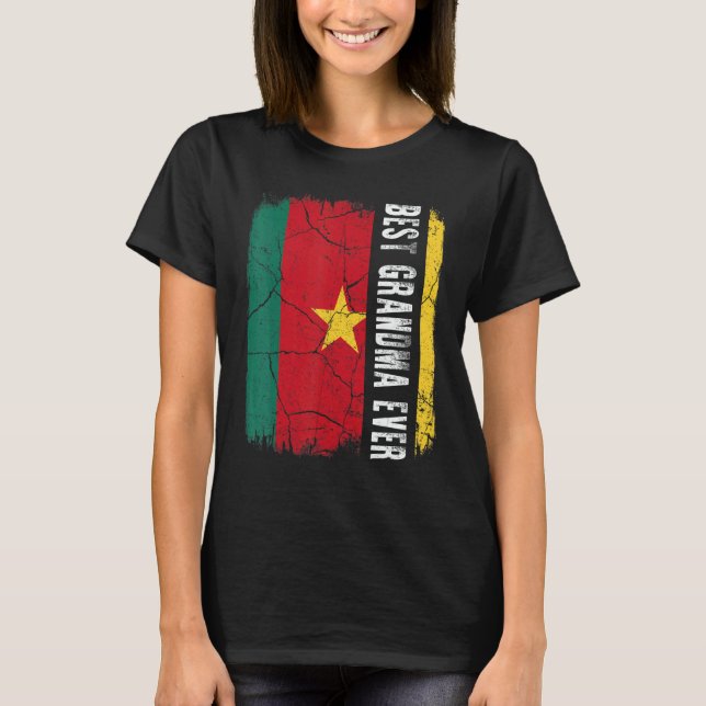 Camiseta Best Cameroonian Grandma Ever Cameroon Flag Mother (Anverso)