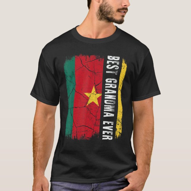Camiseta Best Cameroonian Grandma Ever Cameroon Flag Mother (Anverso)