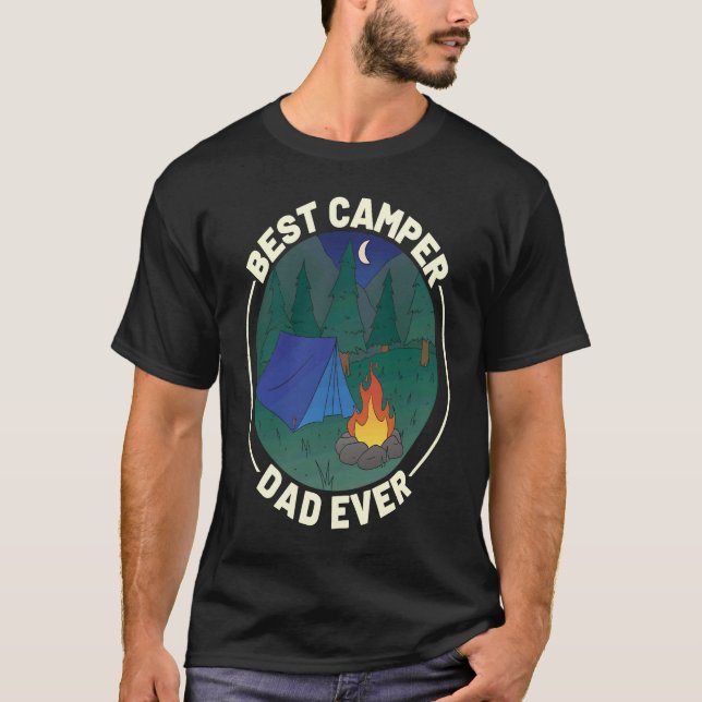 Camiseta Best Camper Dad Ever Camping Father's Day (Anverso)