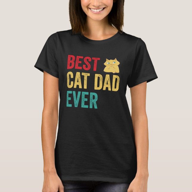 Camiseta Best Cat Dad Ever (Anverso)