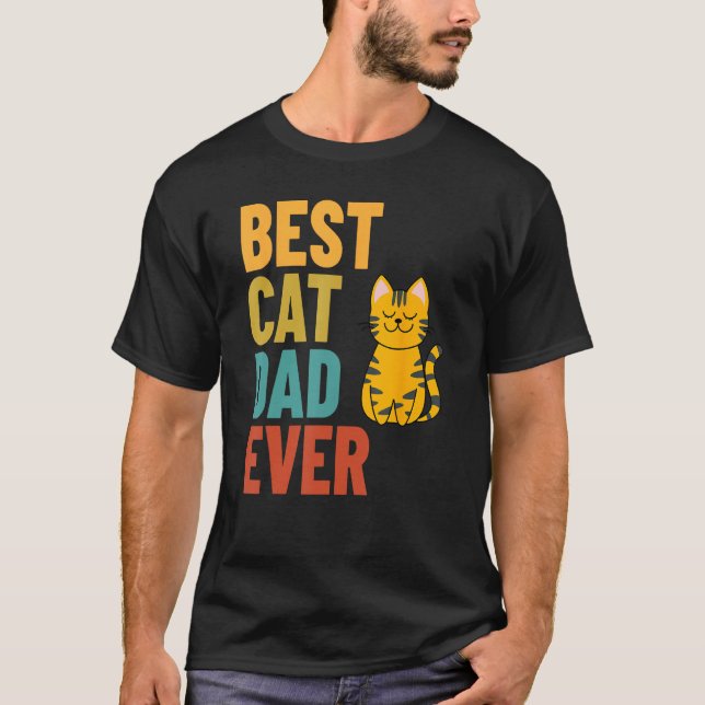 Camiseta Best Cat Dad Ever (Anverso)