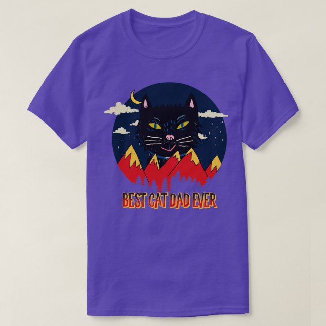Camiseta Best cat dad ever (Diseño del anverso)