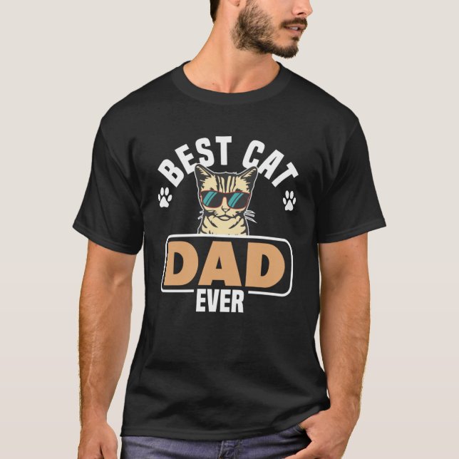 Camiseta Best Cat Dad ever (Anverso)