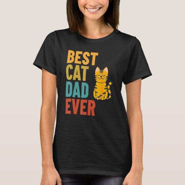Camiseta Best Cat Dad Ever (Anverso)