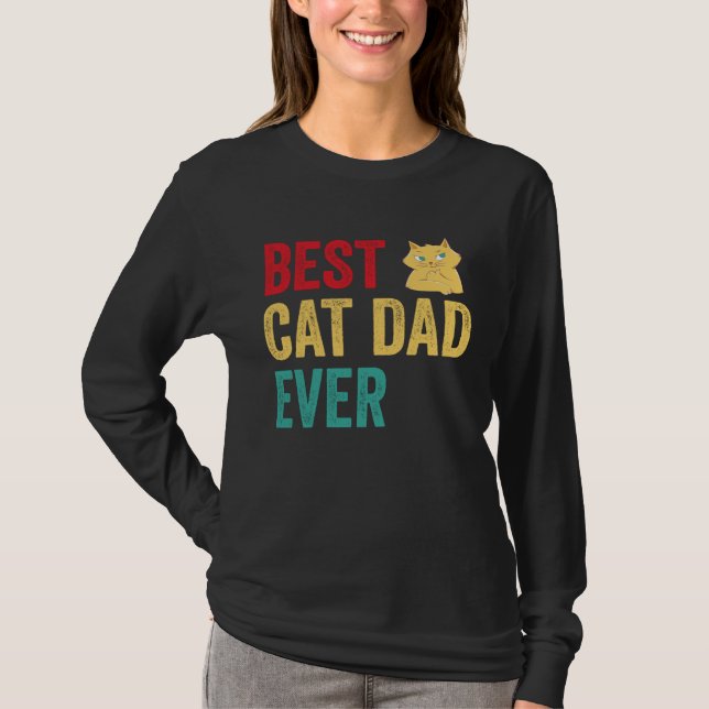 Camiseta Best Cat Dad Ever (Anverso)