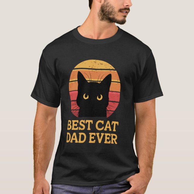 Camiseta Best Cat Dad Ever (Anverso)