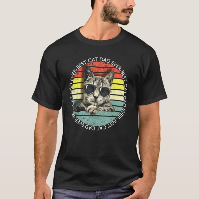 Camiseta Best Cat Dad Ever 1 (Anverso)