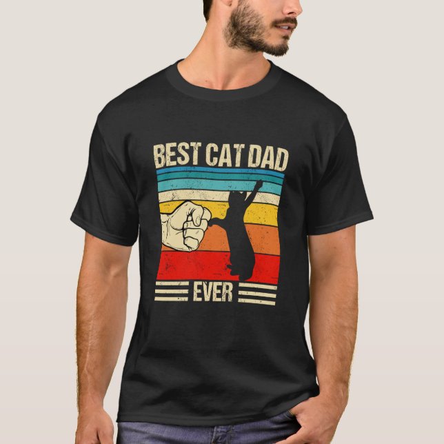 Camiseta Best Cat Dad Ever Cat Dad Father's Day (Anverso)