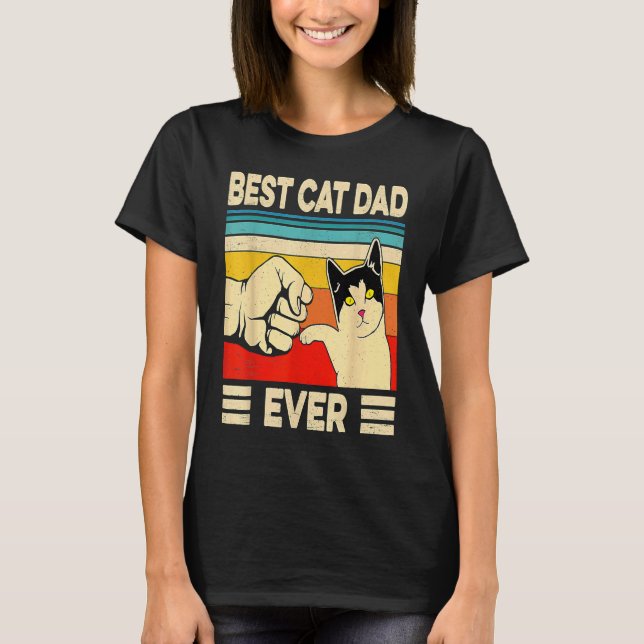 Camiseta Best Cat Dad Ever   Cat Daddy Father Day (Anverso)