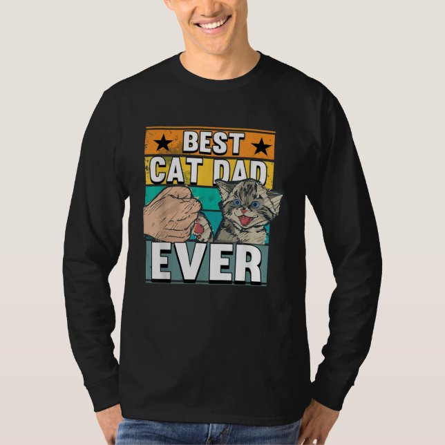 Camiseta Best Cat Dad Ever Cats Father Fathers Day (Anverso)