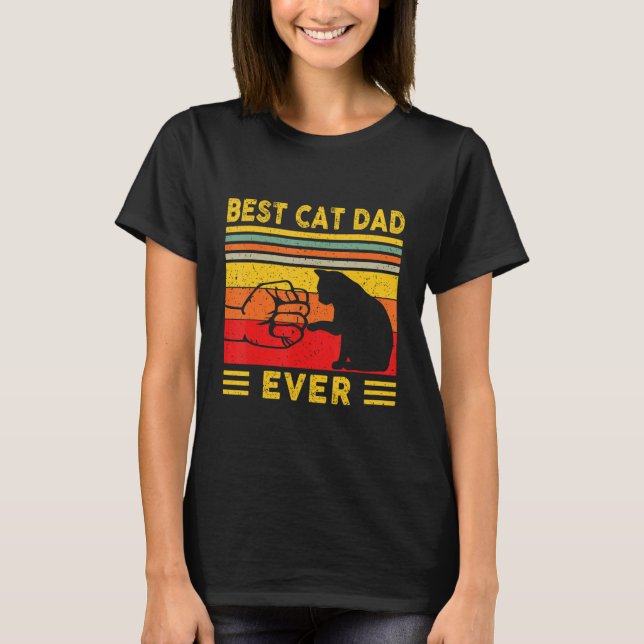 Camiseta Best Cat Dad Ever tee Funny Cat Daddy Father's Day (Anverso)