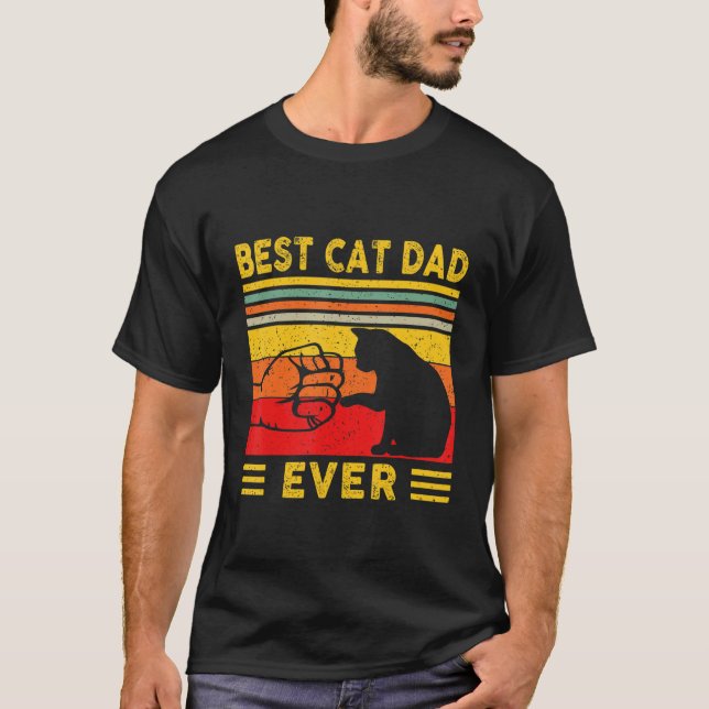 Camiseta Best Cat Dad Ever tee Funny Cat Daddy Father's Day (Anverso)