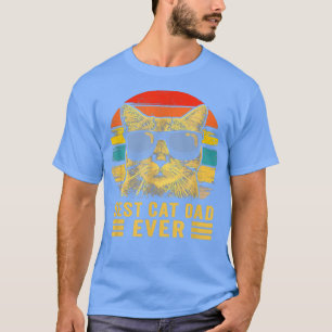 Camiseta Best Cat Dad Ever Vintage Bump Fit Father's Day 