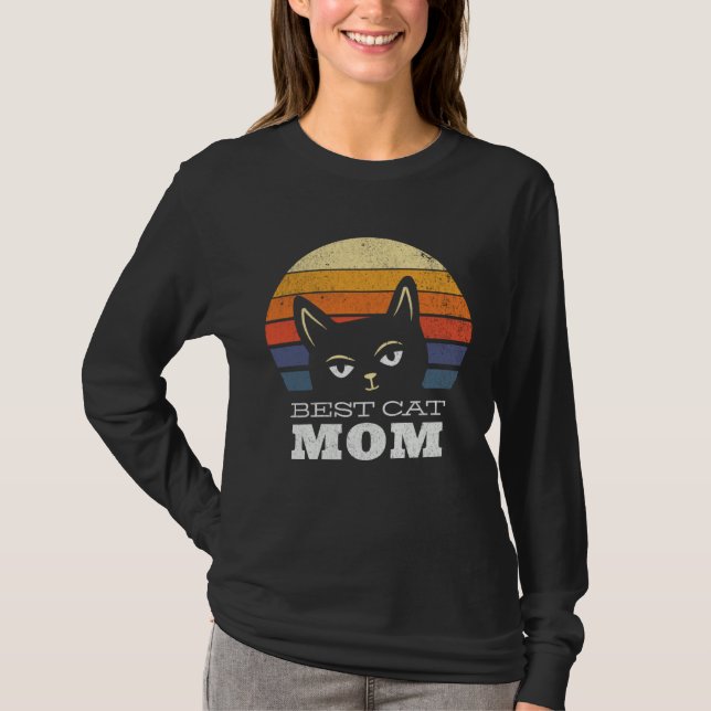 Camiseta Best Cat Mom Present for Mothers Day  Cute Cat  Mo (Anverso)