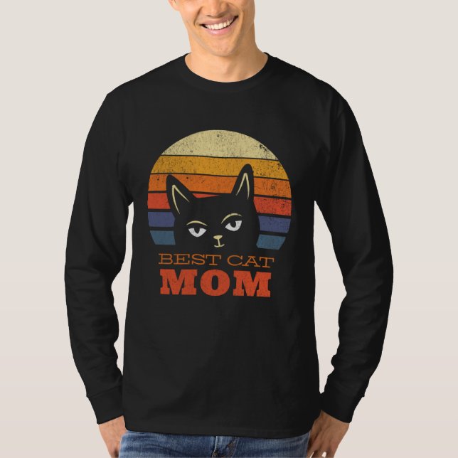 Camiseta Best Cat Mom Present for Mothers Day  Cute Cat  Mo (Anverso)