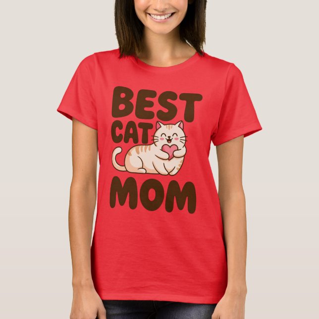 Camiseta BEST CAT MOM Shift for Cat Lovers and Pet Moms (Anverso)