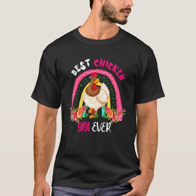 Camiseta Best Chicken Gigi Ever Cute Chicken Bow Tie Mother (Anverso)